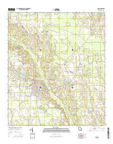 Alma Georgia Current topographic map, 1:24000 scale, 7.5 X 7.5 Minute, Year 2014