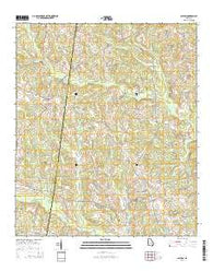 Alston Georgia Current topographic map, 1:24000 scale, 7.5 X 7.5 Minute, Year 2014