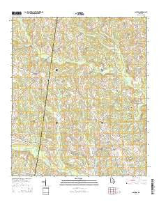 Alston Georgia Current topographic map, 1:24000 scale, 7.5 X 7.5 Minute, Year 2014