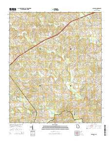 Ashland Georgia Current topographic map, 1:24000 scale, 7.5 X 7.5 Minute, Year 2014
