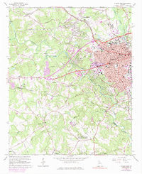 Athens West Georgia Historical topographic map, 1:24000 scale, 7.5 X 7.5 Minute, Year 1964