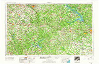 Athens Georgia Historical topographic map, 1:250000 scale, 1 X 2 Degree, Year 1953