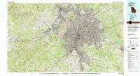 Atlanta Georgia Historical topographic map, 1:100000 scale, 30 X 60 Minute, Year 1981