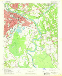 Augusta East Georgia Historical topographic map, 1:24000 scale, 7.5 X 7.5 Minute, Year 1965