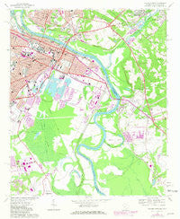 Augusta East Georgia Historical topographic map, 1:24000 scale, 7.5 X 7.5 Minute, Year 1965