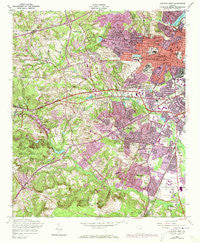 Augusta West Georgia Historical topographic map, 1:24000 scale, 7.5 X 7.5 Minute, Year 1957
