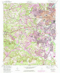 Augusta West Georgia Historical topographic map, 1:24000 scale, 7.5 X 7.5 Minute, Year 1957