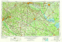 Augusta Georgia Historical topographic map, 1:250000 scale, 1 X 2 Degree, Year 1957