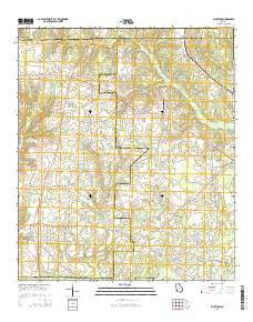 Bluffton Georgia Current topographic map, 1:24000 scale, 7.5 X 7.5 Minute, Year 2014