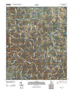 Bowman Georgia Historical topographic map, 1:24000 scale, 7.5 X 7.5 Minute, Year 2011