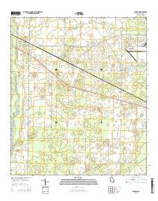 Brinson Georgia Current topographic map, 1:24000 scale, 7.5 X 7.5 Minute, Year 2014