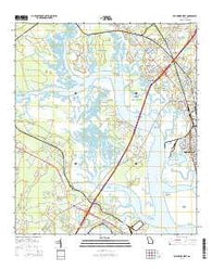 Brunswick West Georgia Current topographic map, 1:24000 scale, 7.5 X 7.5 Minute, Year 2014