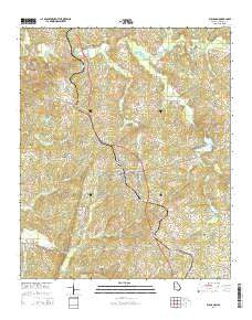 Buchanan Georgia Current topographic map, 1:24000 scale, 7.5 X 7.5 Minute, Year 2014