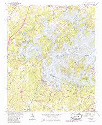 Buford Dam Georgia Historical topographic map, 1:24000 scale, 7.5 X 7.5 Minute, Year 1964