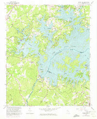 Buford Dam Georgia Historical topographic map, 1:24000 scale, 7.5 X 7.5 Minute, Year 1964