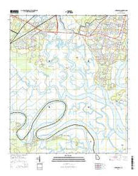 Burroughs Georgia Current topographic map, 1:24000 scale, 7.5 X 7.5 Minute, Year 2014