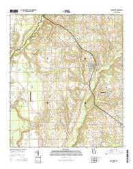Byromville Georgia Current topographic map, 1:24000 scale, 7.5 X 7.5 Minute, Year 2014