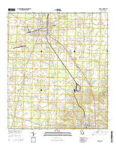 Camilla Georgia Current topographic map, 1:24000 scale, 7.5 X 7.5 Minute, Year 2014