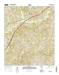 Cannonville Georgia Current topographic map, 1:24000 scale, 7.5 X 7.5 Minute, Year 2014