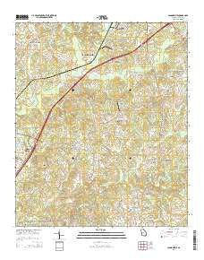 Cannonville Georgia Current topographic map, 1:24000 scale, 7.5 X 7.5 Minute, Year 2014