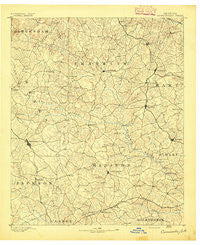 Carnesville Georgia Historical topographic map, 1:125000 scale, 30 X 30 Minute, Year 1891