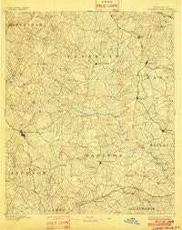 Carnesville Georgia Historical topographic map, 1:125000 scale, 30 X 30 Minute, Year 1891
