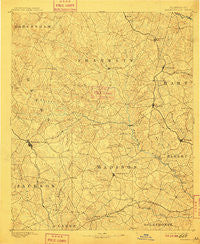 Carnesville Georgia Historical topographic map, 1:125000 scale, 30 X 30 Minute, Year 1891