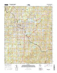 Carrollton Georgia Current topographic map, 1:24000 scale, 7.5 X 7.5 Minute, Year 2014