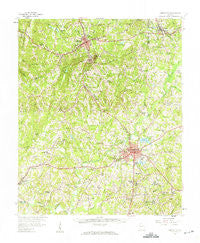 Carrollton Georgia Historical topographic map, 1:62500 scale, 15 X 15 Minute, Year 1958