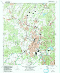Cartersville Georgia Historical topographic map, 1:24000 scale, 7.5 X 7.5 Minute, Year 1992
