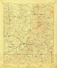 Cartersville Georgia Historical topographic map, 1:125000 scale, 30 X 30 Minute, Year 1896