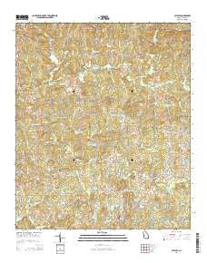 Cataula Georgia Current topographic map, 1:24000 scale, 7.5 X 7.5 Minute, Year 2014