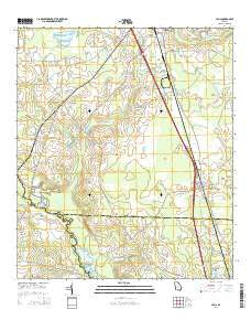 Cecil Georgia Current topographic map, 1:24000 scale, 7.5 X 7.5 Minute, Year 2014