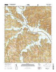 Chennault Georgia Current topographic map, 1:24000 scale, 7.5 X 7.5 Minute, Year 2014