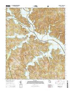 Chennault Georgia Current topographic map, 1:24000 scale, 7.5 X 7.5 Minute, Year 2014