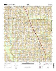 Chula Georgia Current topographic map, 1:24000 scale, 7.5 X 7.5 Minute, Year 2014