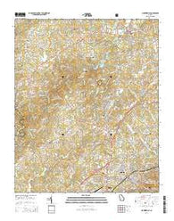 Clarkesville Georgia Current topographic map, 1:24000 scale, 7.5 X 7.5 Minute, Year 2014