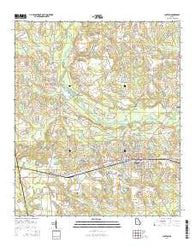 Claxton Georgia Current topographic map, 1:24000 scale, 7.5 X 7.5 Minute, Year 2014