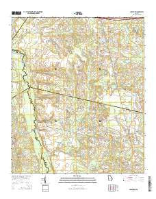 Cobbtown Georgia Current topographic map, 1:24000 scale, 7.5 X 7.5 Minute, Year 2014