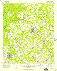 Cochran Georgia Historical topographic map, 1:62500 scale, 15 X 15 Minute, Year 1956