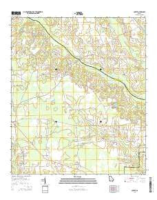 Coffee Georgia Current topographic map, 1:24000 scale, 7.5 X 7.5 Minute, Year 2014