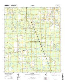 Cogdell Georgia Current topographic map, 1:24000 scale, 7.5 X 7.5 Minute, Year 2014