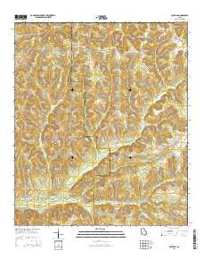 Coleman Georgia Current topographic map, 1:24000 scale, 7.5 X 7.5 Minute, Year 2014