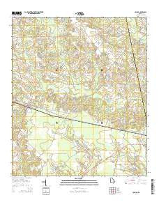 Collins Georgia Current topographic map, 1:24000 scale, 7.5 X 7.5 Minute, Year 2014