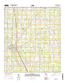 Colquitt Georgia Current topographic map, 1:24000 scale, 7.5 X 7.5 Minute, Year 2014