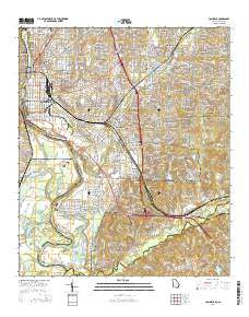 Columbus Georgia Current topographic map, 1:24000 scale, 7.5 X 7.5 Minute, Year 2014
