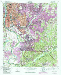 Columbus Georgia Historical topographic map, 1:24000 scale, 7.5 X 7.5 Minute, Year 1955