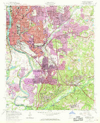 Columbus Georgia Historical topographic map, 1:24000 scale, 7.5 X 7.5 Minute, Year 1955