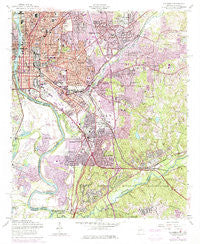 Columbus Georgia Historical topographic map, 1:24000 scale, 7.5 X 7.5 Minute, Year 1955