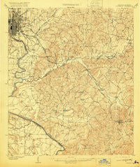 Columbus Georgia Historical topographic map, 1:62500 scale, 15 X 15 Minute, Year 1908